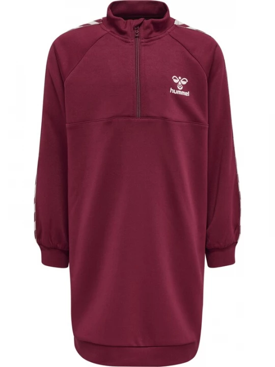Foto van product Hummel Jurk bessen / bourgogne / wit