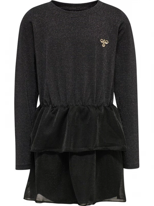 Foto van product Hummel Jurk 'Ellen' lichtbeige / zwart / zilver
