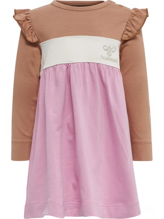 Foto van product Hummel Jurk 'Jamila' bruin / pink / wit