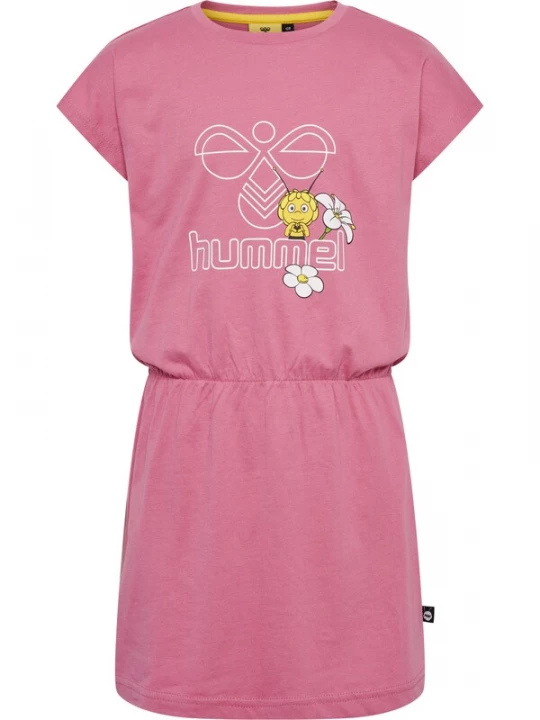 Foto van product Hummel Jurk 'Maya' geel / lichtroze / zwart / wit