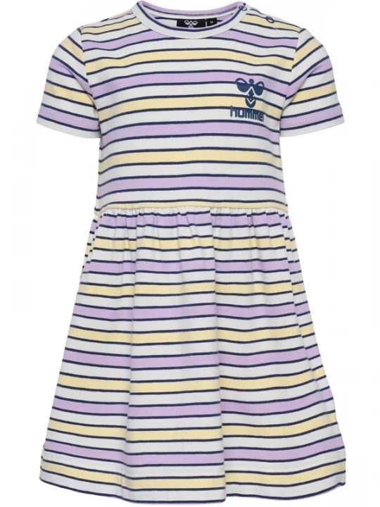 Foto van product Hummel Jurk navy / lichtgeel / lichtroze / wit