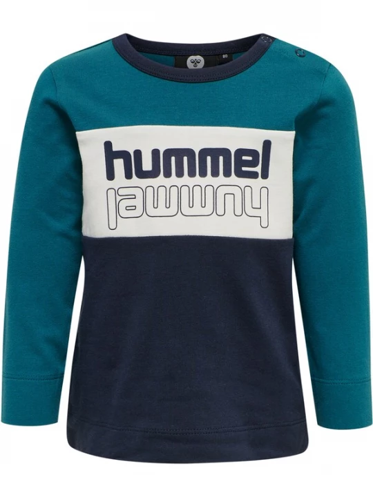 Foto van product Hummel Shirt 'Bolt' marine / cyaan blauw / wit