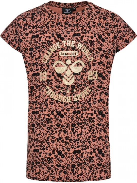 Foto van product Hummel Shirt bruin / goud / oranje