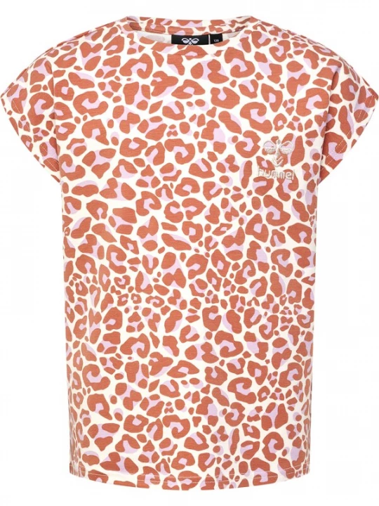 Foto van product Hummel Shirt bruin / lavendel / wit