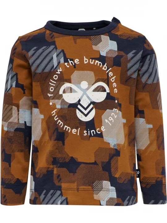 Foto van product Hummel Shirt 'BUDDY' blauw / bruin / zwart / wit