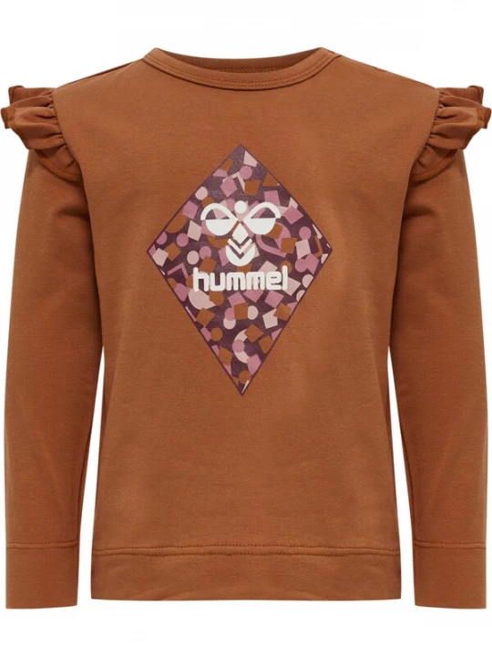 Foto van product Hummel Shirt 'Cilja' lichtbruin / bessen / oudroze / wit