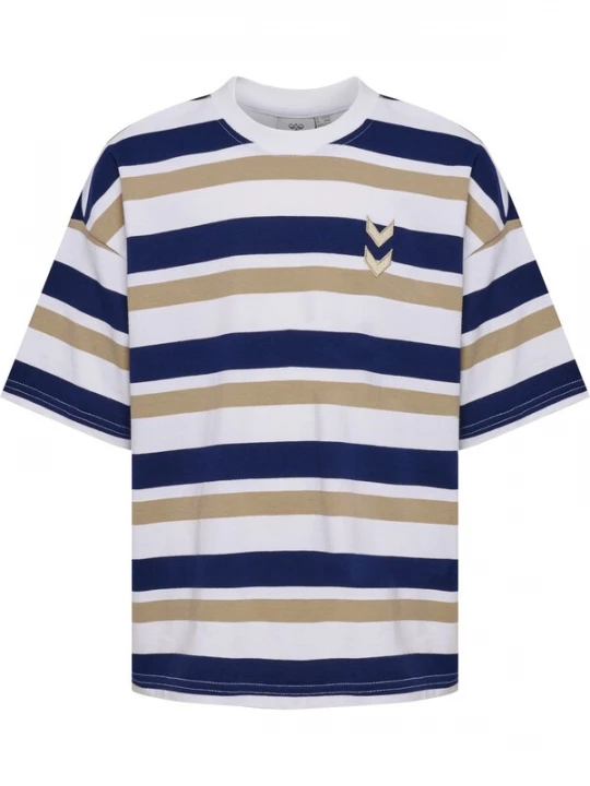 Foto van product Hummel Shirt donkerbeige / blauw / wit