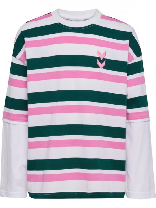 Foto van product Hummel Shirt donkergroen / pink / wit