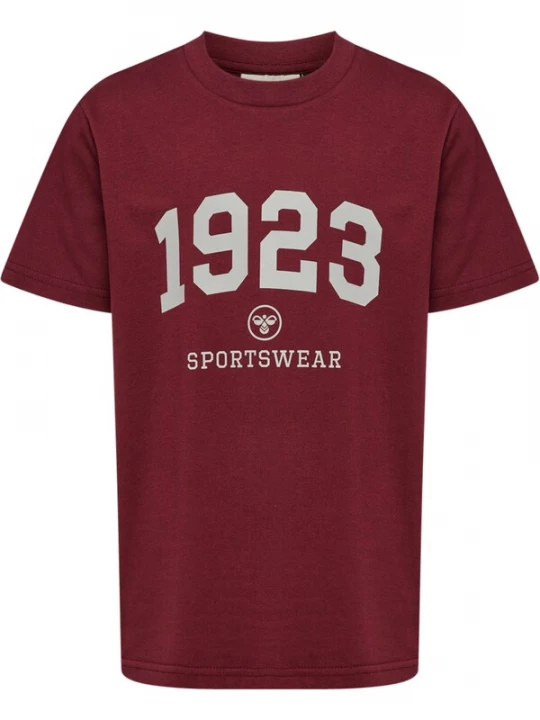 Foto van product Hummel Shirt greige / kersrood
