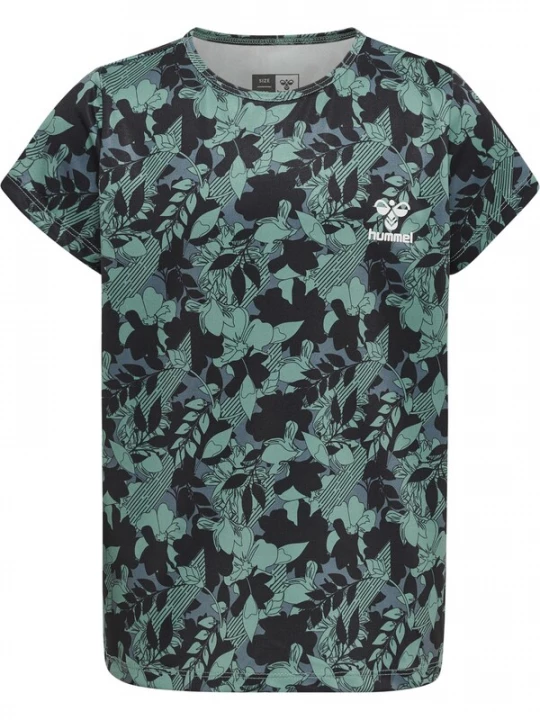 Foto van product Hummel Shirt 'NANNA' duifblauw / donkergroen / zwart / wit