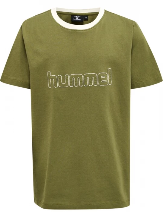 Foto van product Hummel Shirt olijfgroen / wit