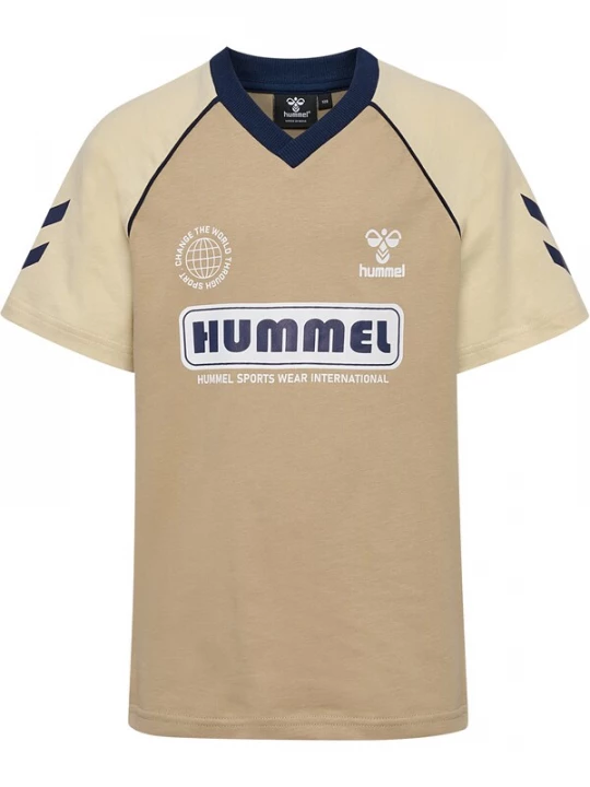Foto van product Hummel Shirt 'Rolf' navy / cappuccino / mokka / wit