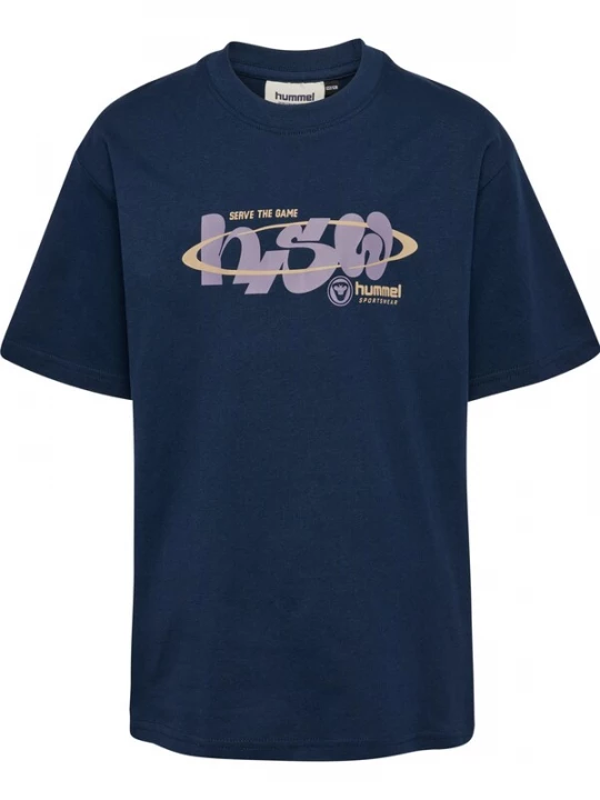 Foto van product Hummel Shirt taupe / blauw / lichtlila