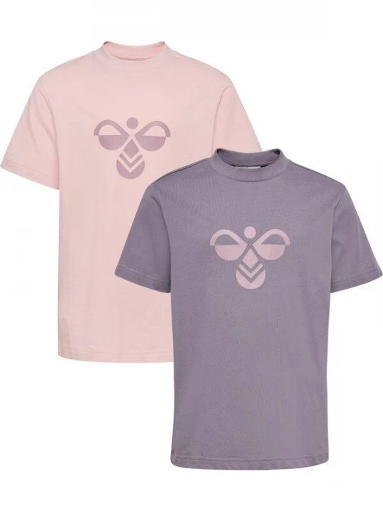 Foto van product Hummel Shirt 'Tukas' donkergrijs / pruim / mauve