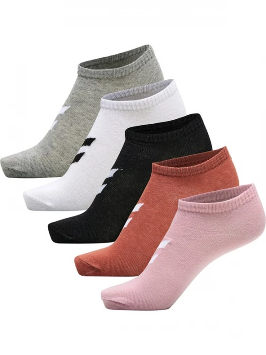 Foto van product Hummel Sokken 'Match Me' grijs gemêleerd / mauve / zwart / wit