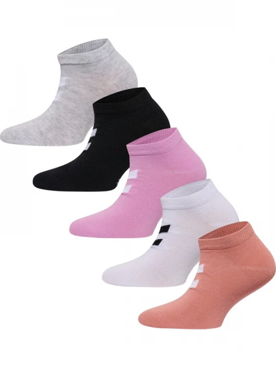Foto van product Hummel Sokken 'Match Me' lichtgrijs / lichtroze / lichtrood / wit