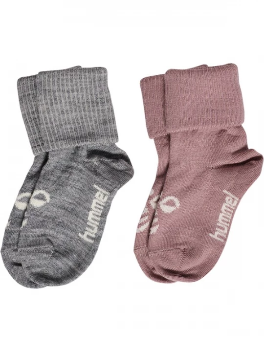 Foto van product Hummel Sokken 'Mini' grijs gemêleerd / mauve / offwhite