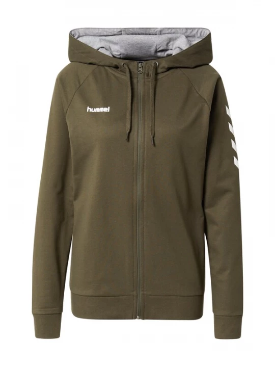 Foto van product Hummel Sportief sweatvest donkergroen / wit