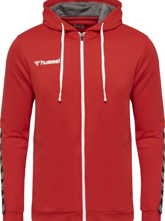Foto van product Hummel Sportsweatvest 'Authentic' zilvergrijs / vuurrood / zwart / wit