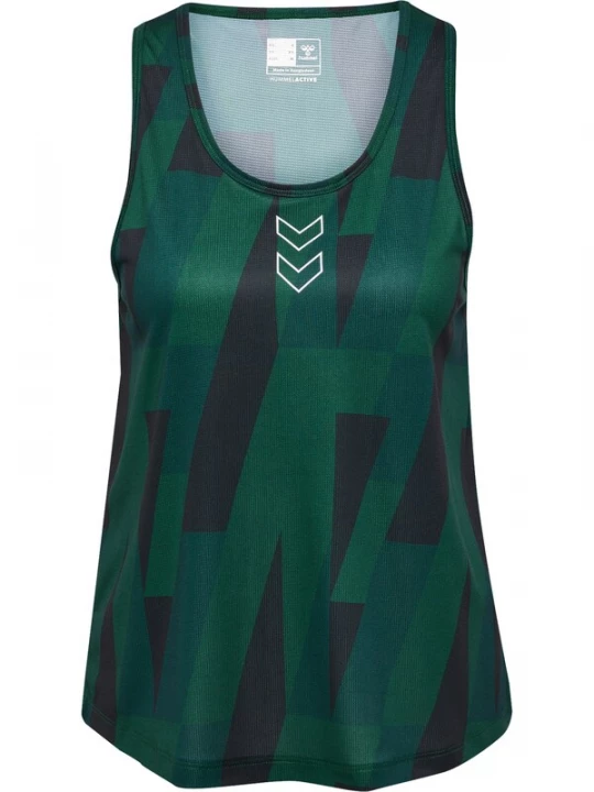 Foto van product Hummel Sporttop 'COURT AOP' groen gemêleerd