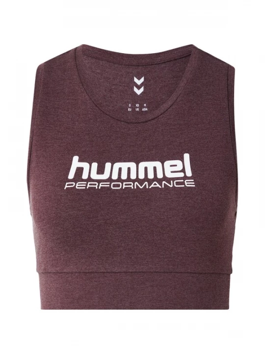 Foto van product Hummel Sporttop 'Pulse' chocoladebruin / wit