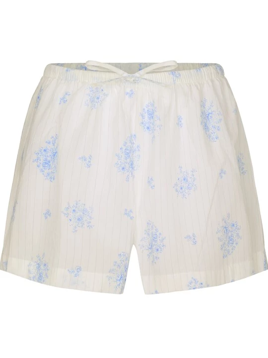 Foto van product Hunkemöller Korte pyjama blauw gemêleerd / wit
