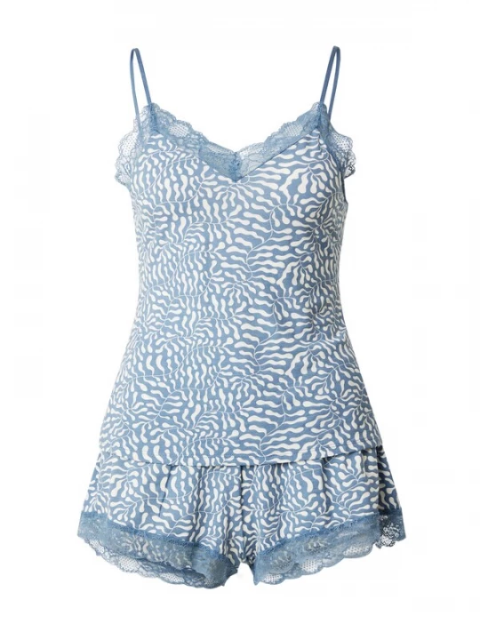 Foto van product Hunkemöller Korte pyjama 'Cami ' blauw / wit