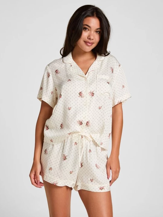 Foto van product Hunkemöller Korte pyjama gemengde kleuren / wit