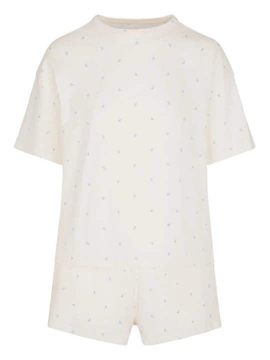 Foto van product Hunkemöller Pyjama duifblauw / wit