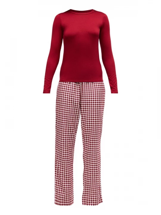 Foto van product Hunkemöller Pyjama knalrood / wit