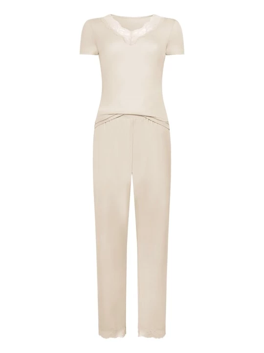 Foto van product Hunkemöller Pyjama 'Nana' pasteelgeel