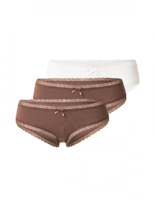 Foto van product Hunkemöller Slip 'Georgia' bruin / wit