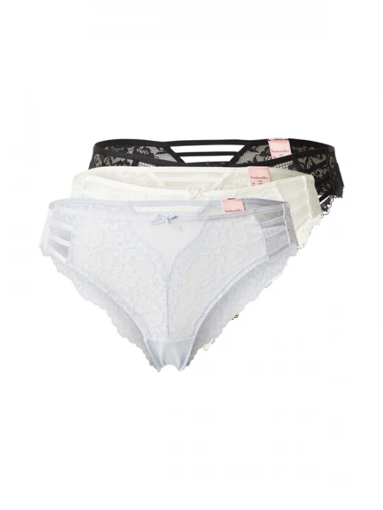 Foto van product Hunkemöller String 'Belle' pastelblauw / zwart / wit