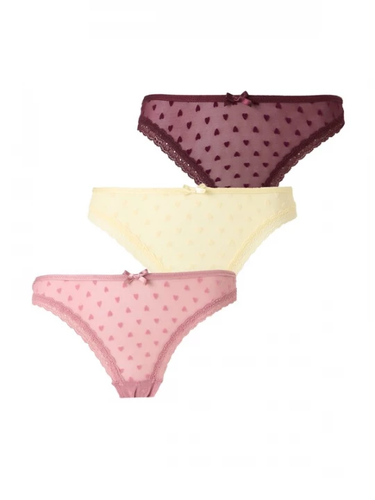 Foto van product Hunkemöller String pasteelgeel / cyclaam / rosa