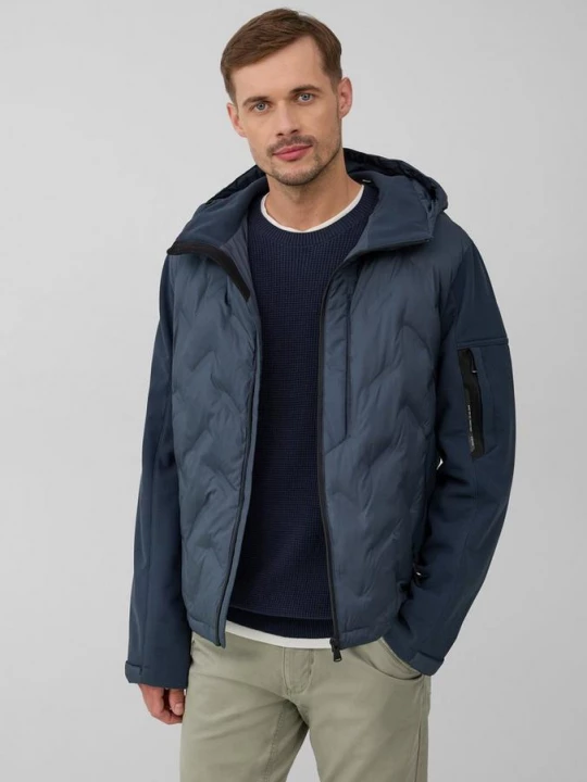 Foto van product Hybride jack met sportieve details en capuchon s.Oliver blauw
