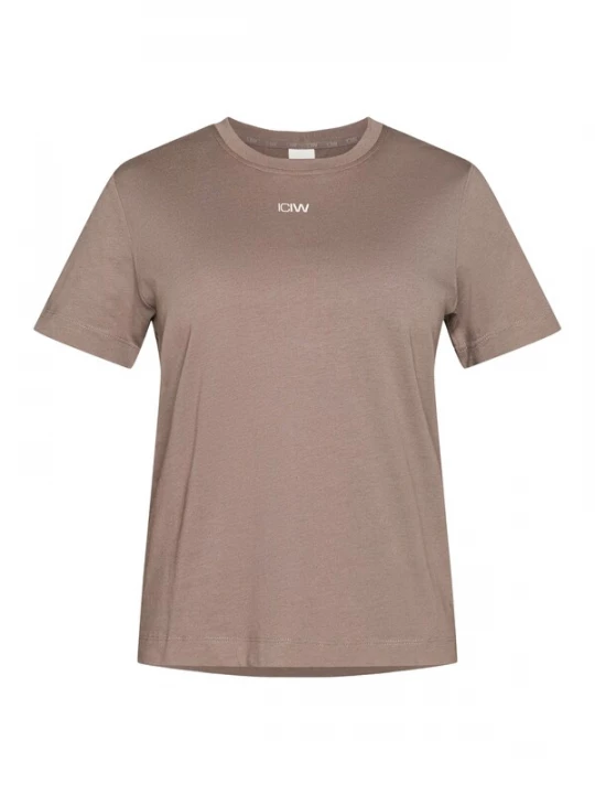 Foto van product ICANIWILL Functioneel shirt 'Everyday' taupe / wit