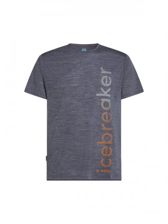 Foto van product ICEBREAKER Functioneel shirt blauw gemêleerd / cognac / wit