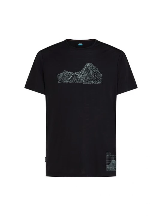 Foto van product ICEBREAKER Shirt 'M Mer 125 Cool-Lite Sphere' zwart / wit