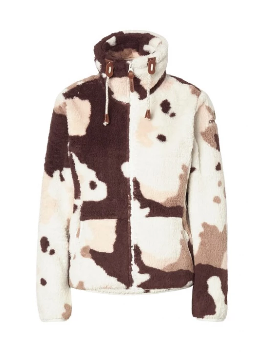 Foto van product ICEPEAK Functionele fleece jas 'COLOMA' ecru / chocoladebruin / mokka / wit