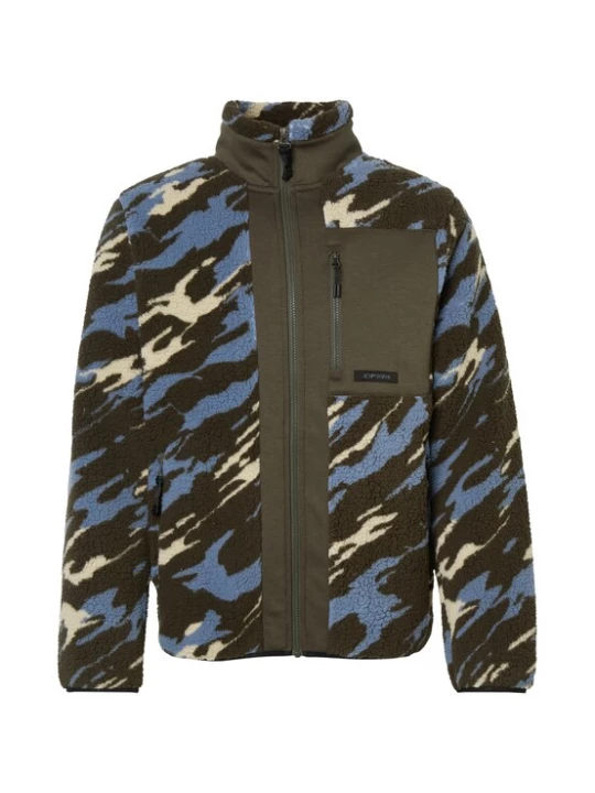 Foto van product ICEPEAK Funktionele fleece-jas 'ANVIS' blauw / bruin / olijfgroen