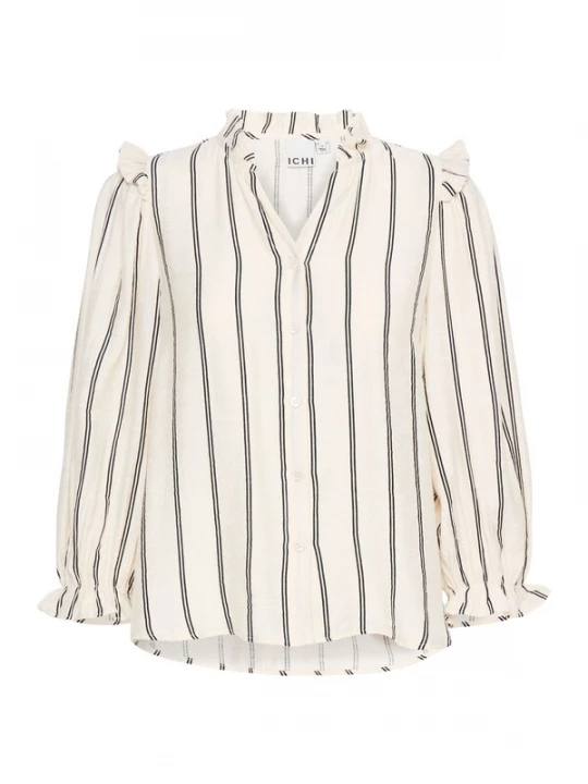 Foto van product ICHI Blouse crème / zwart