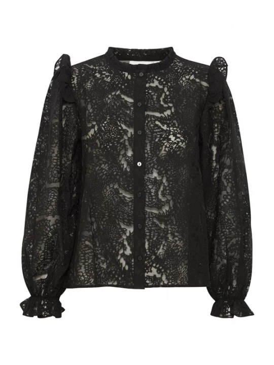 Foto van product ICHI Blouse 'IH YARROW' zwart
