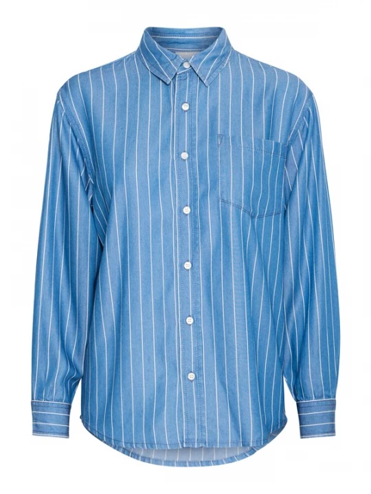 Foto van product ICHI Blouse 'IHBECCOS' blauw / wit