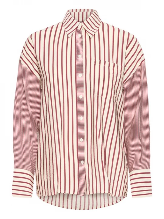 Foto van product ICHI Blouse 'IHLOURI' lichtgeel / purper