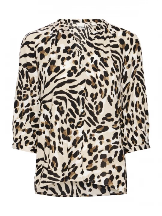 Foto van product ICHI Blouse 'IHMARRAKECH' beige / pueblo / lichtbruin / zwart