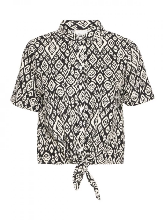 Foto van product ICHI Blouse zwart / wit