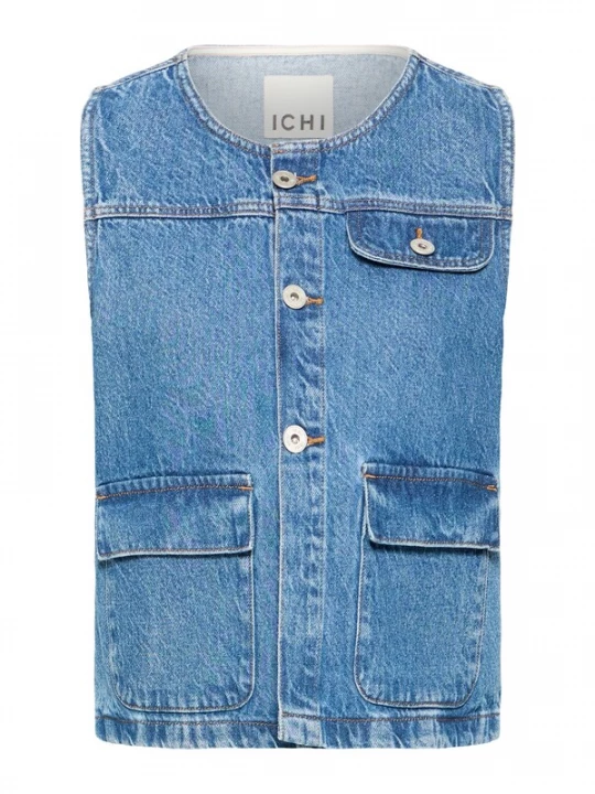 Foto van product ICHI Bodywarmer 'IHPamila' blauw denim