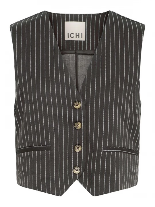 Foto van product ICHI Bodywarmer 'IXKate' donkergrijs / offwhite