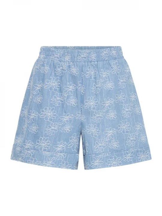 Foto van product ICHI Broek 'IHOdette' azuur / wit