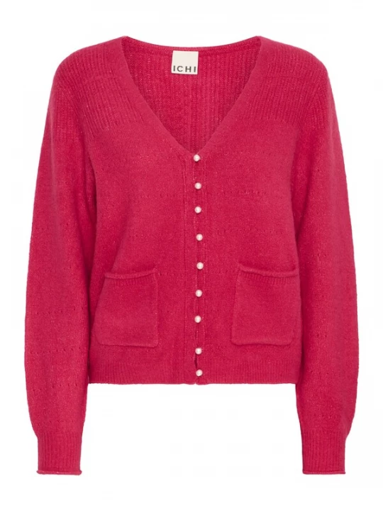 Foto van product ICHI Gebreid vest 'BANISE' pink